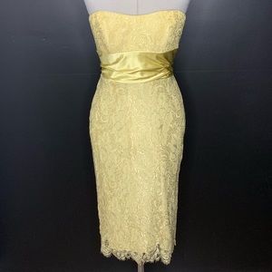 Nicole Miller Lace Strapless Dress
